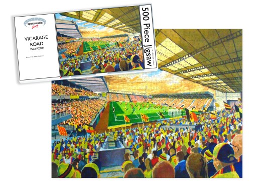 Vicarage Road Stadium Fine Art Jigsaw Puzzle - Watford FC Vicarage Road Stadium Fine Art Jigsaw Puzzle - Watford FC